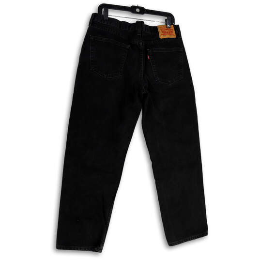 Mens Black 550 Denim Dark Wash Pockets Stretch Straight Leg Jeans Sz 34x30 image number 2