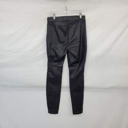 Zara Trafaluc Black Faux Leather Skinny Leggings WM Size S NWOT alternative image