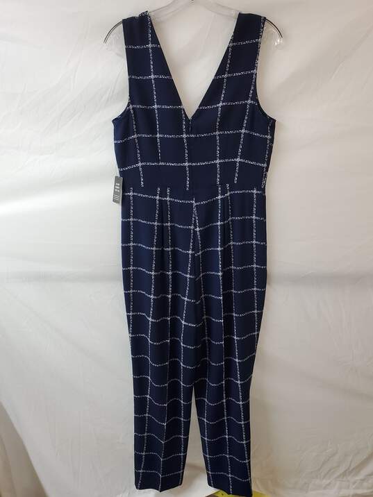 Express Blue Checkered Print Sleeveless Jumpsuit Size M image number 2