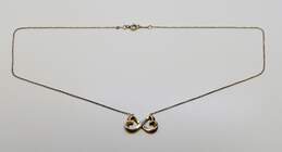 Tiffany & Co Paloma Picasso 925 Infinity Double Loving Heart Pendant Cable Chain Necklace 4.2g alternative image