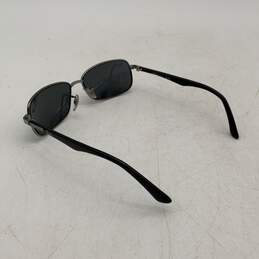 Ray-Ban Unisex Black Lens Silver Frame Polarized Square Sunglasses