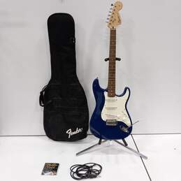 Squire Strat By Fender 6 String Blue W/ Case