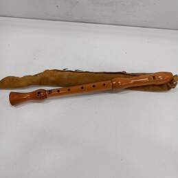 Vintage Gill Wooden Recorder In Case