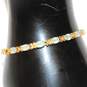 14K Yellow Gold Aquamarine Tennis Bracelet - 6.3g image number 1