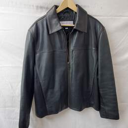 Marc New York Andrew Marc Black Leather Jacket Size XL