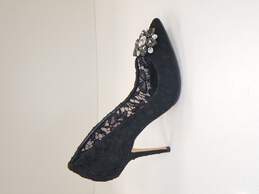 Dolce & Gabbana Lace Pumps with Brooch Detailing  in Black - Women's Size 10 (Authenticated)