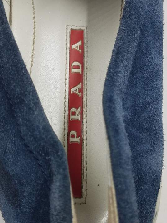 Authentic Prada Navy Slip-Ons W 8.5 image number 8