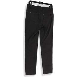 Womens Black Polka Dot Flat Front Pockets Stretch Ankle Pants Size 6 alternative image