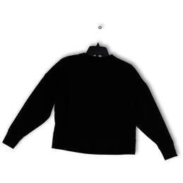 Womens Black Round Neck Long Sleeve Stretch Pullover Sweatshirt Size XS alternative image
