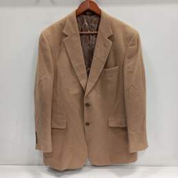 Vintage Jos.A.Bank Men's Beige Camel Hair Blazer Jacket Sport Coat Size 44 Reg