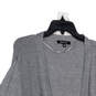 Womens Gray Knitted Long Sleeve Open Front Cardigan Sweater Size XL image number 3