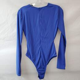 Zara Bodysuits Womens Knotted Cut Out Royal blue Size M