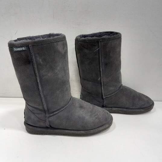 Bearpaw Women's Emma Gray Suede Short Boots Size 9 image number 4
