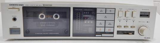 VNTG Onkyo Brand TA-2044 Model Stereo Cassette Tape Deck w/ Attached Power Cable image number 1
