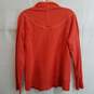 The North Face orange front zip track jacket women's L image number 1