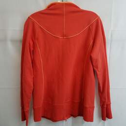 The North Face orange front zip track jacket women's L