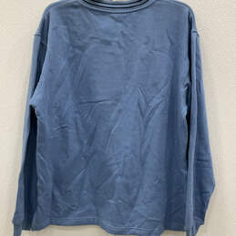 NWT Womens Blue V-Neck Long Sleeve Pullover Sweatshirt Size Medium alternative image