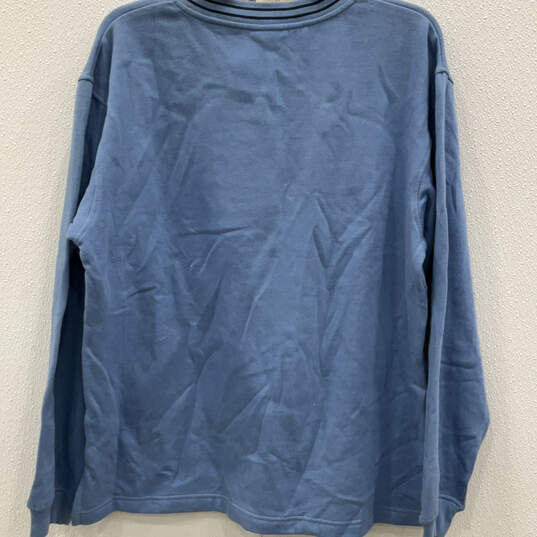 NWT Womens Blue V-Neck Long Sleeve Pullover Sweatshirt Size Medium image number 2