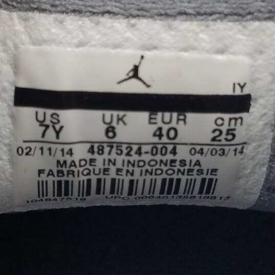 Air Jordan 14 Retro Sneaker Youth Sz.7Y Gray/Blue image number 7