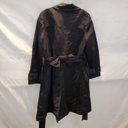 Kate Spade New York Black Trench Coat Belted Jacket Size M alternative image