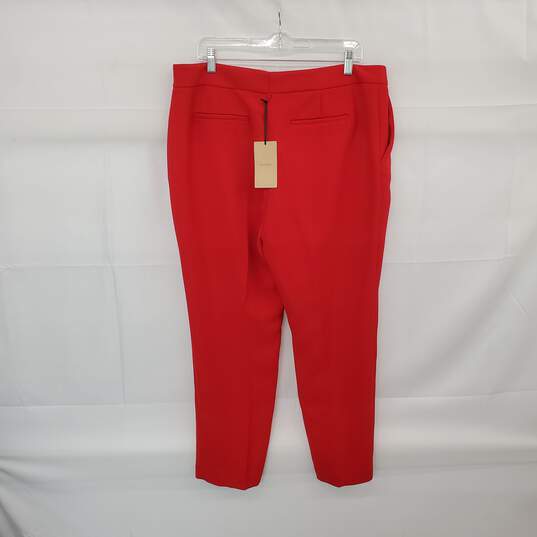 Halogen Red Tapered Dress Pant WM Size 16 NWT image number 2