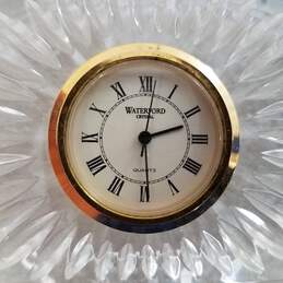 Vintage 1980s Waterford Crystal Oval Desk Clock