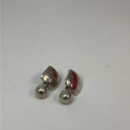 Designer Silpada 925 Sterling Silver Concave Square Shape Drop Earrings alternative image