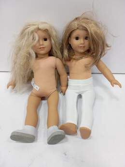 Pair Of Assorted American Girl Baby Dolls Blonde & Sandy Blonde