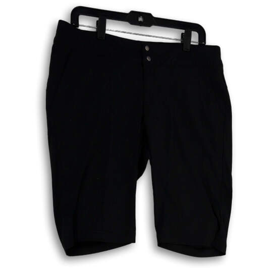 Womens Black Flat Front Stretch Pockets Skinny Leg Capri Pants Size 12/24 image number 2