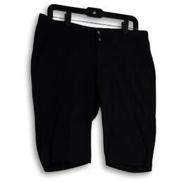 Womens Black Flat Front Stretch Pockets Skinny Leg Capri Pants Size 12/24 alternative image