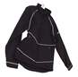 NWT Womens Black Long Sleeve Collared Activewear Full Zip Jacket Size Medium image number 2