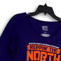 Womens Blue Graphic Chicago Cubs 2018 NFC Champs Pullover T-Shirt Size M image number 3