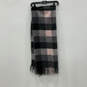 NWT Womens Gray Pink Check Reversible Fringe Hem Casual Rectangle Scarf image number 2