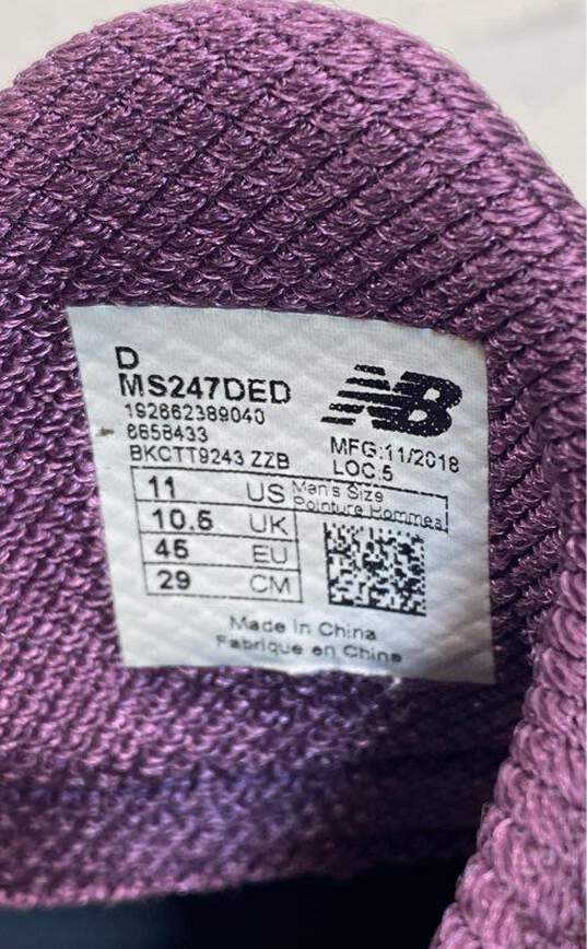 Adidas New Balance 247 v2 Deconstructed Purple Athletic Shoes Men's Size 11 image number 7