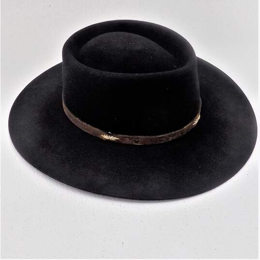 Australian Outback Collection Black 5X Felt Mesa Western Hat Sz 6 3/4 image number 1