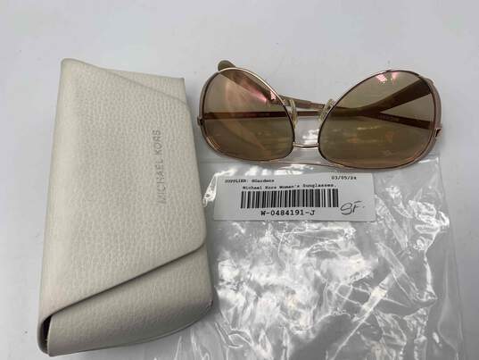 Womens MK5004 Chelsea 1017R1 Gold Tone Frame Aviator Sunglasses W-0484191-J image number 9