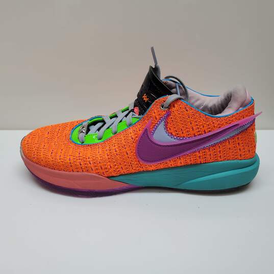 Nike Lebron XX 20 Orange Sneakers, Size 9.5 DJ5423-800 image number 2