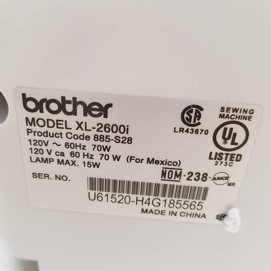 Brother XL-2600i Sewing Machine image number 12