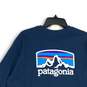 NWT Mens Blue Graphic Print Crew Neck Long Sleeve Pullover T-Shirt Size L image number 4