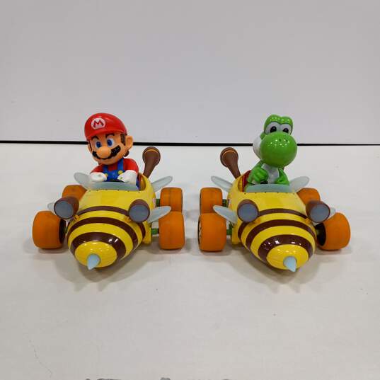 Pair of Carrera RC Nintendo Mario Kart RC Cars image number 4