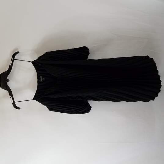 Express Women Black Pleated Mini Dress S image number 1