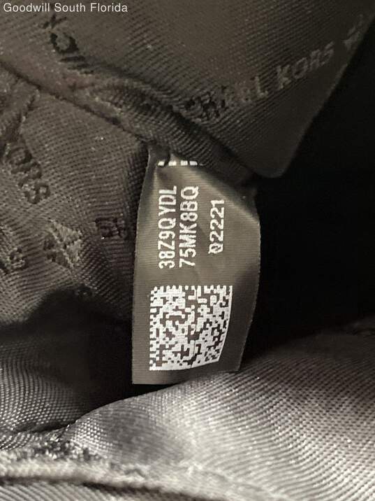 Michael Kors Womens Gray Monogram Adjustable Strap Zipper Crossbody Bag image number 10