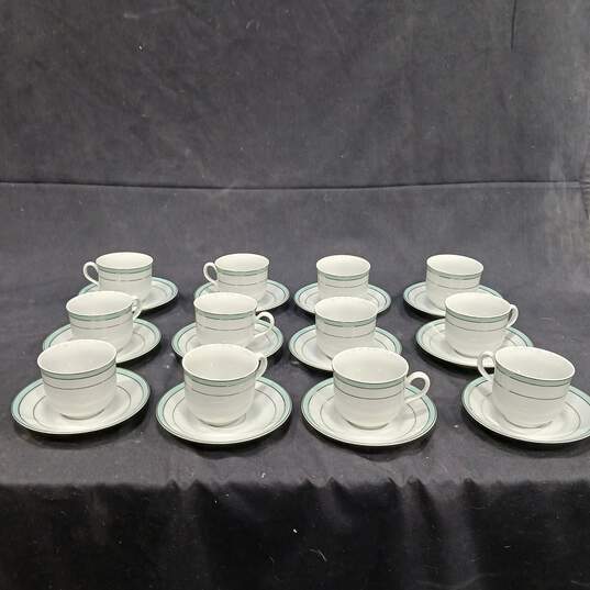 Set of 24 Thun Bohemia Fine Porcelain Tea Cups & Saucers image number 1