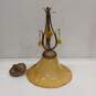Vintage Yellow Glass Suspended Ceiling Light Fixture image number 2