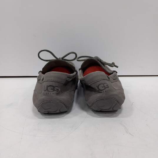 Ugg Men's Shearling-Lined Gray Suede Driving Moccasins Size 9 image number 3