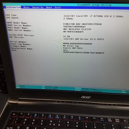 ACER Aspire VN7-591 15in Laptop Intel i7-4710HQ CPU 8GB RAM & HDD GTX 860M image number 9