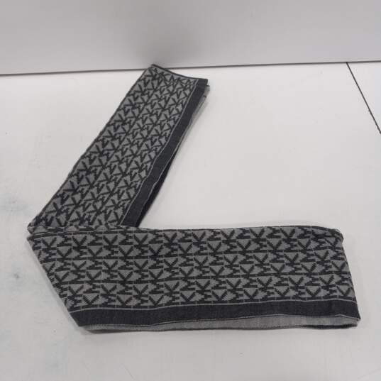 2-Tone Grey 'MK' Knit Scarf image number 3