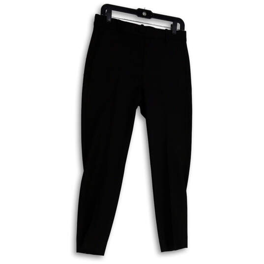 Womens Black Regular Fit Slash Pocket Stretch Flat Front Dress Pants Size 8 image number 1