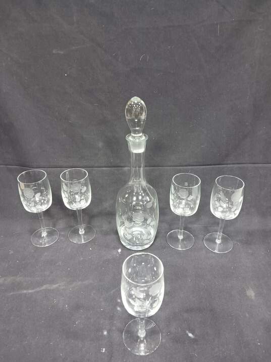 Set of Crystal Glasses & Decanter image number 1