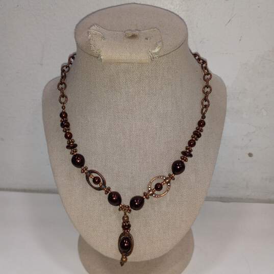 Bundle of Assorted Brown and Tan Fashion Jewelry image number 4